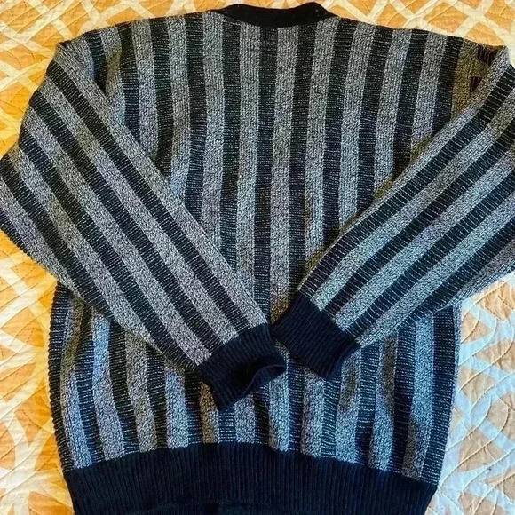 Vintage  Men’s Knit Jantzen Striped Cardigan Size L - Picture 4 of 4